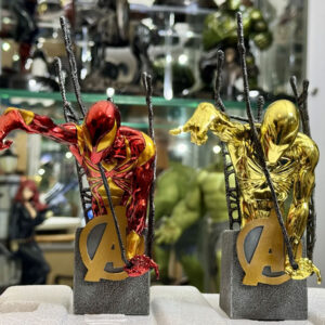 Diamond Select Iron Spiderman Busts Matching Set Edition #1 made for Wizard Entertainment Wizard World (now known as Fan Expo).